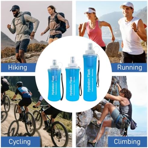 Collapsible Water Bottle with Filter for Travel Hiking Camping 700ML - Image 6