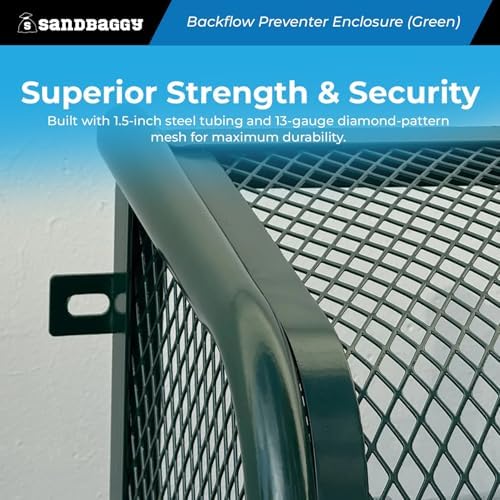 24"x24"x12" Wall-Mounted Backflow Security Cage – Backflow Preventer Enclosure (Green) - Sandbaggy (10) - Image 7