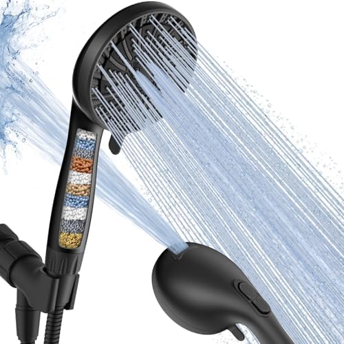 Filtered Shower Head with Handheld,High Pressure Shower Heads with Filters by Sipaote