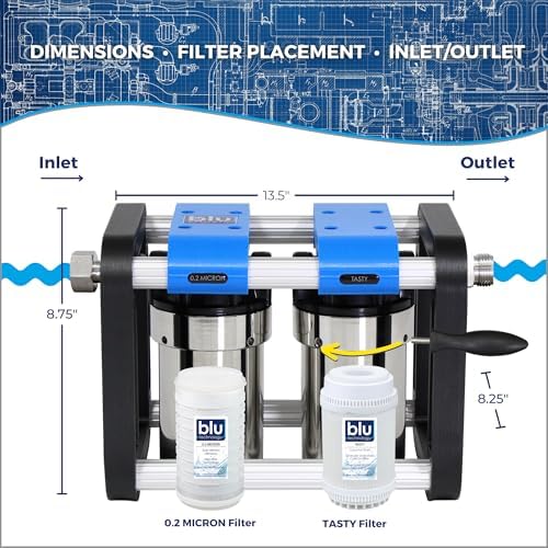 GoBluTech R2, RV Water Filter System, 0.2 Micron Water Filter for Campers with Compact 5-inch Filters, 2 Stage Premium RV Water Filtration System, for RVs, Vans, and Boats - US Veteran Owned - Image 6