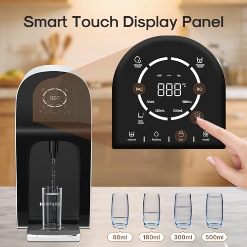 ICEPURE Reverse Osmosis System Countertop Water Filter, 4-Stage RO Countertop Water Filter System, 5:1 Pure-to-Drain Ratio, Instant Hot Water, Zero Installation for PFAS/PFOS Removal - Image 6