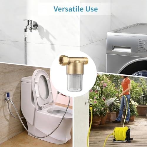 Sediment Water Filter, Inline for Washing Machine, Anti-Clogging, 3.7X3.3X2.0 in - Image 3
