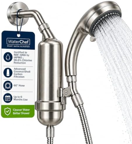 SF-7C Shower Filter System with Adjustable Handheld Shower Wand by WaterChef