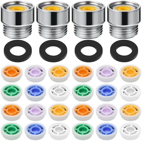 Honoson 4 Set Shower Head Flow Restrictor, 1.2/1.5/1.8/2/ 2.2/2.5 GPM by Honoson