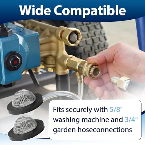 10 PCS 7000123 Hose Washer with Screen Compatible with Simpson, FNA, Delco, Water Hose Screen Washer Fit for 3/4" Garden Hose Connector and 5/8" Washing Machine Connections - Image 7