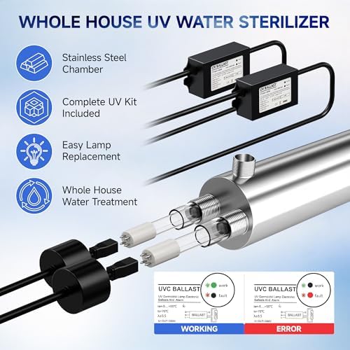 Whole House UV Water System, 110W Dual Lamp, 24 GPM, 3/4" MNPT - Image 6