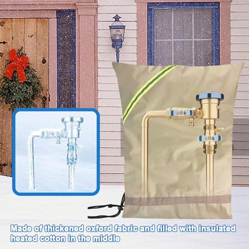 Backflow Preventer Insulation Cover 24x30, Waterproof Beige - Image 3