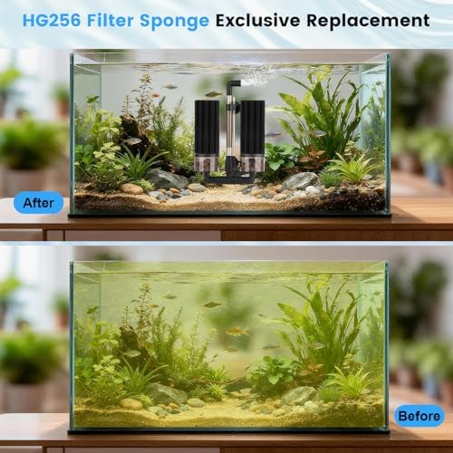 hygger Pack of 4 Replacement Sponges for Aquarium Vertical Stripes Double Sponge Filter (M) - Image 6