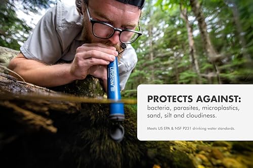 LifeStraw Personal Water Filter for Hiking, Travel and Emergency, Navy, 1PK - Image 6
