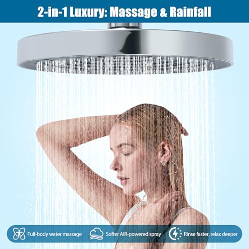 High Pressure Filtered Shower Head Combo with 15-Stage Water Softener Filter Cartridge, Effectively Removes Chlorine & Heavy Metals from Hard Water, Revitalizes Dry Skin and Adds Shine to Hair（Chorme） - Image 4