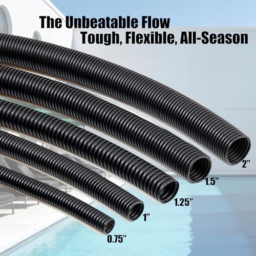 Corrugated Pond Tubing - Flexible, Kinkproof, Reinforced PVC Hose for Water Gardens, Pumps, Waterfalls & Aquaculture (20 Feet Black, 1.0 Inch) - Image 4
