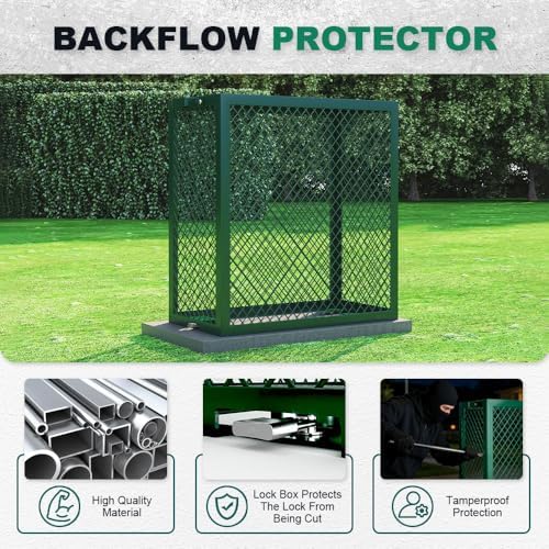 Yeeoy Steel Backflow Preventer Security Cage for Outside 30″L x 13″W x 30″H - Image 3