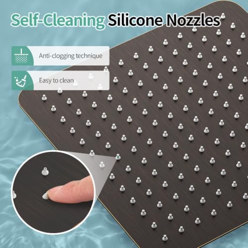 SR SUN RISE 12 Inch Brass Rain Shower Head Oil Rubbed Bronze High Pressure Rainfall Showerhead Water Saving - Image 4