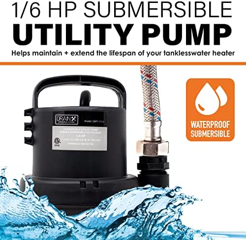 DrainX Tankless Water Heater Flush Kit with Gallon of Certified Liquid Descaling Solution for 4 Uses and 1/6HP Extra Strength Pump - Image 5