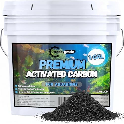 TradeGrade Premium Activated Carbon (1 Gallon) Granular Charcoal Filter Media for Aquariums & Water Purification by TradeGrade