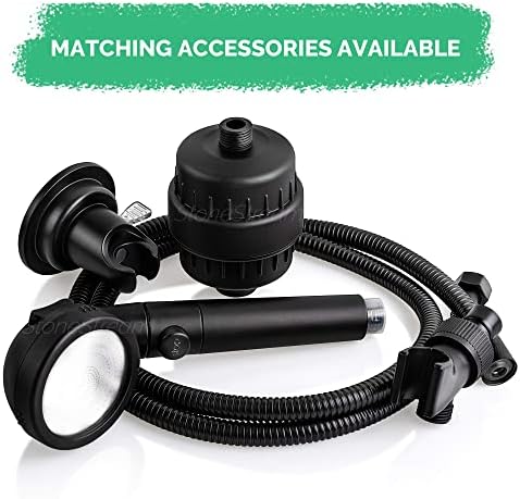 StoneStream Mineral Stone Filter Shower Head, High Pressure, Matte Black - Image 6