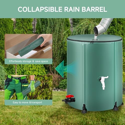 Collapsible Rain Barrel Water Storage Containers 53 Gallon - Image 2