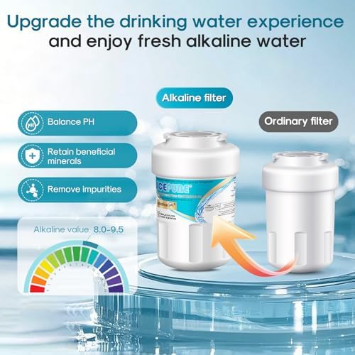 ICEPURE Alkaline RWF0600A-AL Refrigerator Water Filter Replacement for GE MWF, MWFA, MWFINT, MWFP, GWF, 46-9991, Kenmore® 9991, WFC1201, GSE25GSHECSS, GSH25JSDDSS, GSHS6LGBBHSS, Enhances PH, 3Pack - Image 5