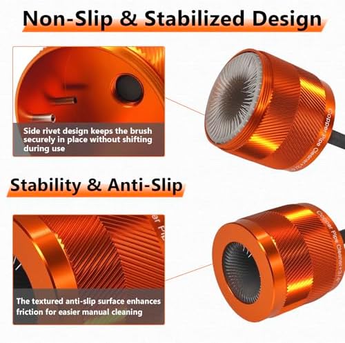 1/2" & 3/4" Cleaner Set for Drill,with 1/4" Hex Shank & 6 Brush Blades 2 Pipe Cleaning Brush,Drill Copper Pipe Cleaner for Removing Rust,Stains Paint from Copper Metal Pipes - Image 6