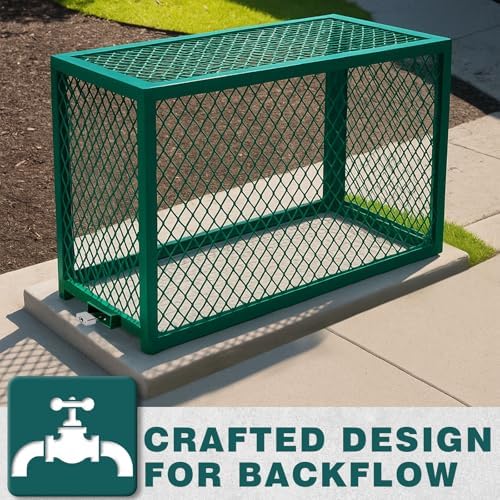 Steel Backflow Preventer Security Cage Cover, 34 3/8” L x 13 3/8” W x 24” H - Image 5