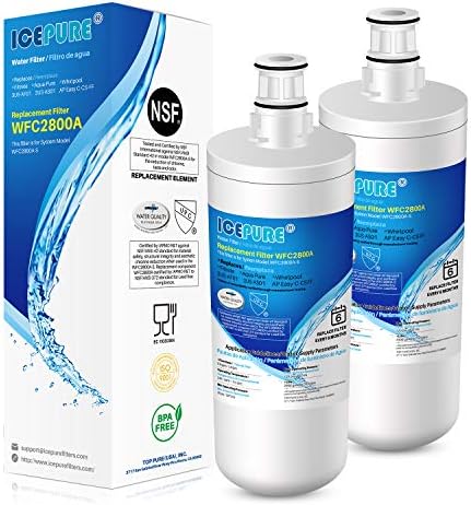 ICEPURE 3US-AF01 Under Sink Water Filter, Compatible with Standard Filtrete 3US-AF01, 3US-AS01, Whirlpool WHCF-SRC, WHCF-SUFC, WHCF-SUF, Pack of 2 by ICEPURE