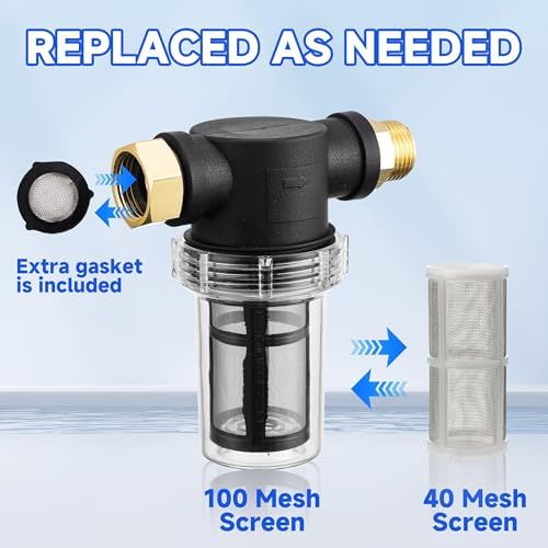 M MINGLE Garden Hose Filter for Pressure Washer Inlet, 2 Pcs - Image 4