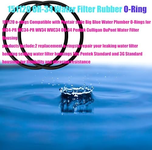 Generic 151120 OR-34 Water Filter Rubber O-Ring Compatible for Pentek and Culligan Standard & 3G Standard Water Filter Housings (2/Pack) - Image 6