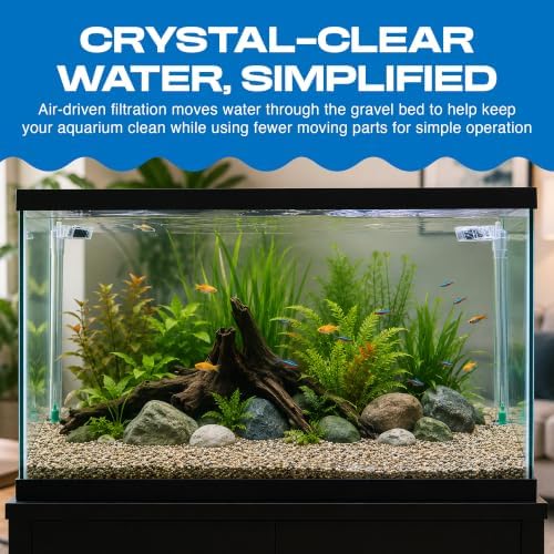 Penn-Plax Undergravel Aquarium Filter for 20 (Long) - 29 Gallon Tanks - Image 2