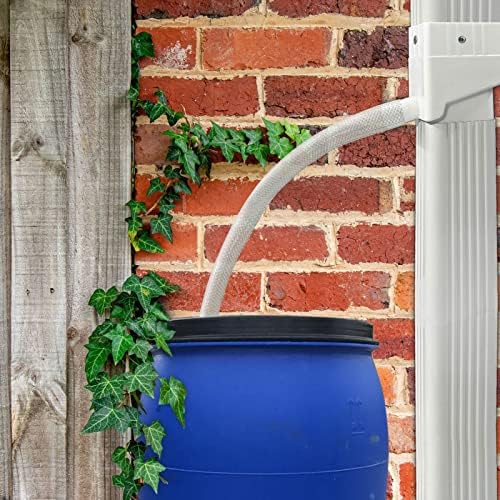 Rainwater Collection System, Gutter Downspout Diverter Rain Diverter Kit Rainwater Downspout Collection for Outdoor Garden Lawn (White) - Image 2