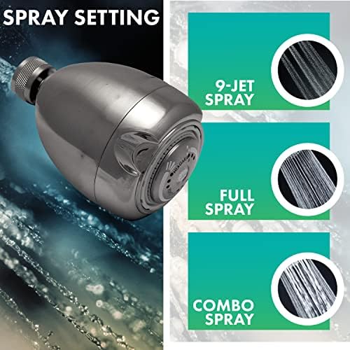 Earth Showerhead - Niagara Conservation | Energy & Water Saving Showerhead (2.0 GPM) High-Efficiency 3-Spray Brushed Nickel Fixed Shower Head (N2920BN) - Image 4