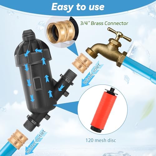3/4" Drip Irrigation Disc Y Filter 120 Mesh 130 Micron - Image 3
