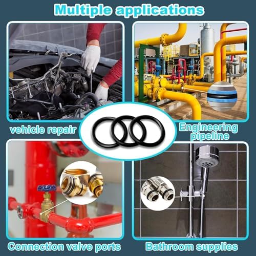 KEZE 1040 Pcs O Ring Kit 21 Size Universal Nitrile Rubber O Ring Assortment Set for Automotive Vehicle Repair Faucet Plumbing Air or Gas Sealing Connections Resist Oil and Heat - Image 3