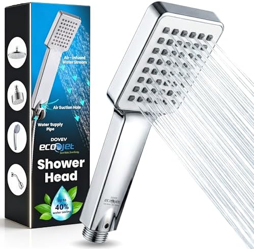 Ecojet Water Saving Shower Head, High Pressure Handheld, Lightweight by Unknown