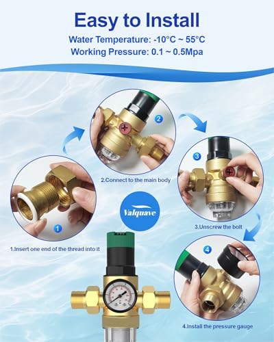 Water Pressure Regulator, with Spin Down Sediment Filter 3/4 Inch - Image 6