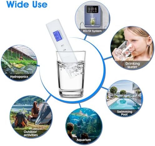 Water Tester, TDS Tester 6 in 1 Professional Digital Water Quality, COD/TOC/TDS/UV275/EC/Temp for Drinking, Tap, Well, Swimming Pool,Hydroponics, Aquarium, RO/DI System - Image 6