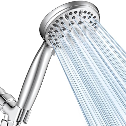 Handheld Shower Head, 6 Spray Modes High Pressure Showerhead, Chrome Finish by Unknown