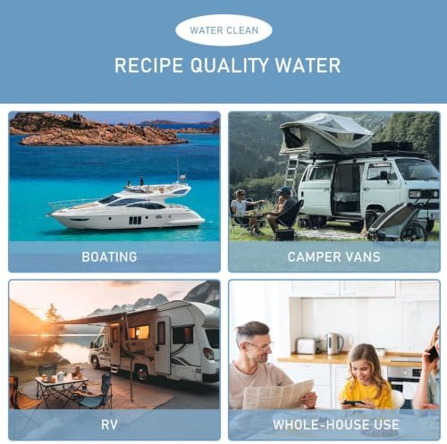 RV Water Replacemen Cartridges Compatible with GLACIER FRESH RV Water Filter System, 0.2 Micron High Flow Filter, Sediment “Longevity” and Granular Activated Carbon “Tasty”, 2 Set - Image 7