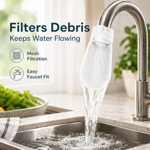 110 PCS Faucet Filter Bag,Faucet Filter Cotton Bag Set with 10 Fastening Bands and 1 Magic Sticker Strip, Easy Install Tap Water Filtration Accessories for Kitchen Bathroom Sink - Image 6