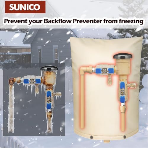 SUNICO Sprinkler Covers for Outside Valve-5°F,Winter Insulate,13x25in,Beige - Image 3