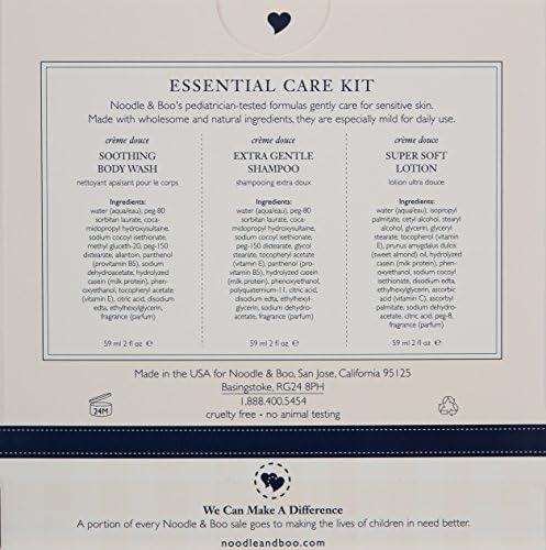 Noodle & Boo Essential Care 3 Piece Kit Super Soft Baby Lotion, Extra Gentle Shampoo and Soothing Body Wash, 2 Oz of each - Image 3