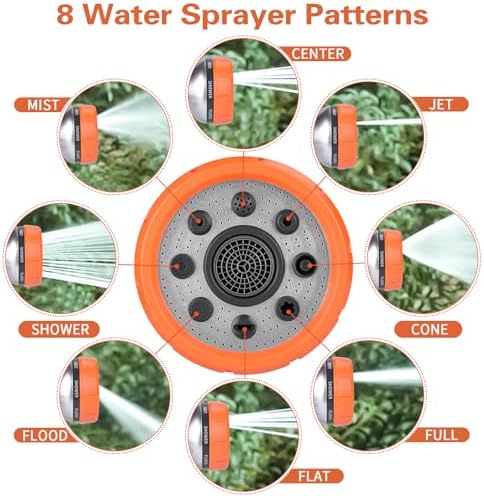 Upgrade Dog Washing Hose Attachment, 8 Way Spray Pattern Garden Hose Nozzle with Soap Dispenser, Dog Wash Supplies with 2 type Dog Bath Brush, Dog Comb and Toothbursh, Car Washing Mitt - Image 5