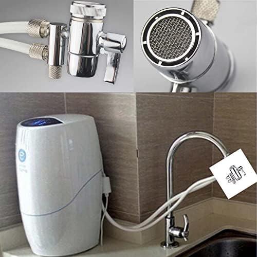 Existing Faucet Diverter Valve Female M22x 1 Thread with Aerator(3/8" O.D.Tubing Outlet+5/16" O.D. Tubing Inlet, E-spring Water Purifier Faucet Diverter Valve Replacement) - Image 4