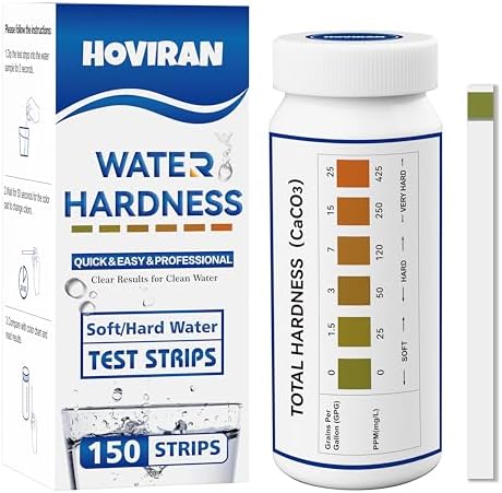 Water Hardness Test Strips, Fast & Reliable Results (0-425 ppm) by HOVIRAN