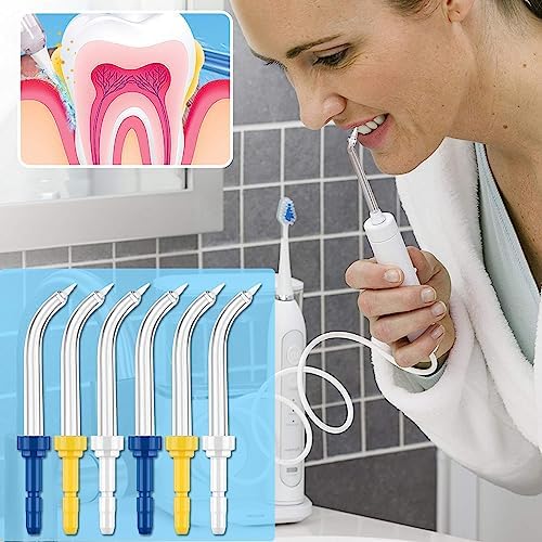 Flosser Replacement Tips for Waterpik Periodontal Tips Dental Water Flosser Tips Replacement Tips for Waterpik Water Flossers (Like WP-100) and Other Brand Oral Irrigators(6 Pieces) - Image 5
