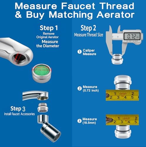 Faucet Aerator Adapter, M18.5 Male to 55/64" Male Adapter(M18.5-M22) - Image 3