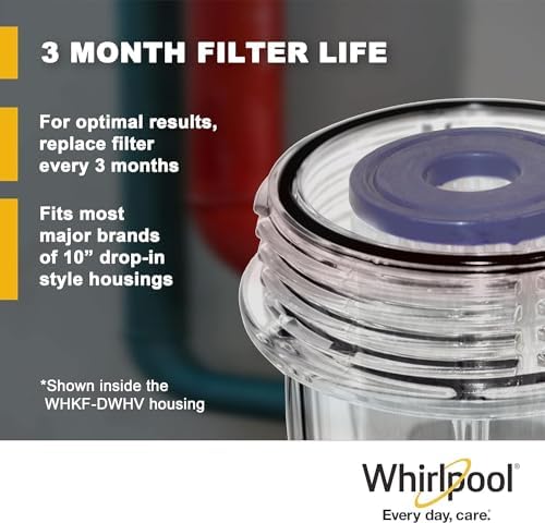 Whirlpool 10" x 2.5" Whole House Sediment Water Filters, WHKF-WHPL Pleated Filter, 20 Micron, NSF Certified Reduces Sand, Soil, Silt & Rust for Standard Filter Housings, 24-Pack - Image 3