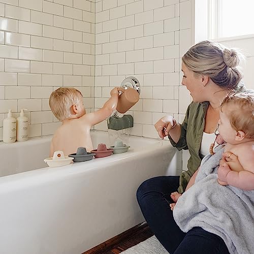 mushie Bath Spout Cover | Soft Silicone Bathtub Faucet Safety Guard for Kids | Universal Fit (Periwinkle) - Image 5