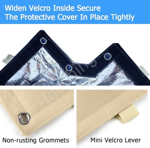 Hooshing Backflow Preventer 2-Way Opening Pipe Insulation Cover 16" W x 20" H Faucet Water Well Pump Sprinkler Cover Freeze Rust Protection Outdoor Weather - Image 3