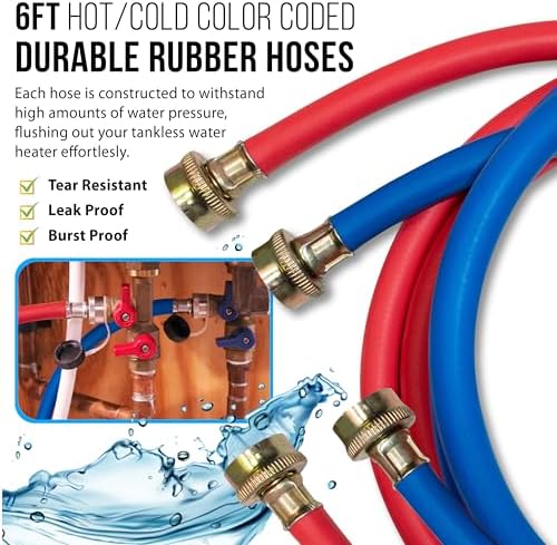 DrainX Tankless Water Heater Flushing Kit Includes Pump, Hoses, Bucket, Maintenance Log, and Replacement Filter for Rinnai Systems – Just Add Vinegar or our Own Descaler - Image 5