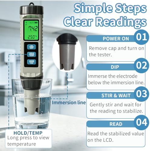 8-in-1 Water Quality Tester, Multiparameter Meter Pool & Aquarium - Image 5